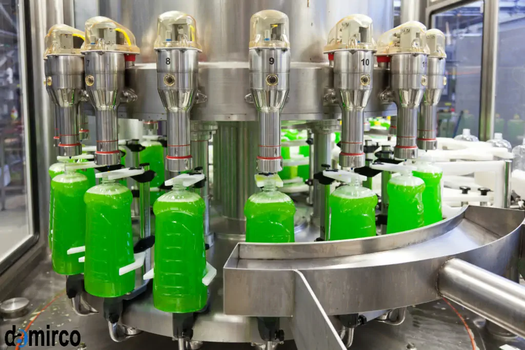 عکس دستگاه پر کن روتاری مایعات شیمیایی