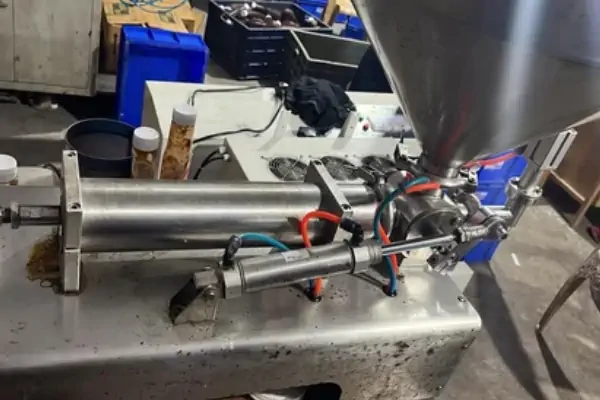 عکس بخشی از دستگاه پرکن سیلندر پیستونی