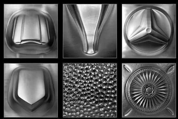 عکس نمونه قطعات فرم دهی شده توسط دستگاه فرمینگ دیجیتال