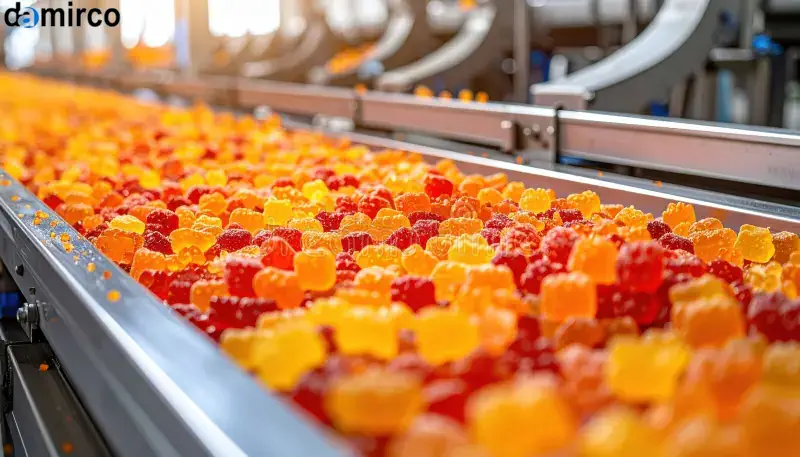 مواد اولیه پاستیل با کیفیت بالا شامل ژلاتین، شکر، شربت گلوکز، اسیدها، رنگ‌های خوراکی و طعم‌دهنده‌ها