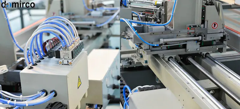 مقایسه ساختاری پروفیل سه‌کاناله و پنج‌کاناله UPVC با نمایش حفره‌های داخلی و تفاوت در ضخامت جداره‌ها.