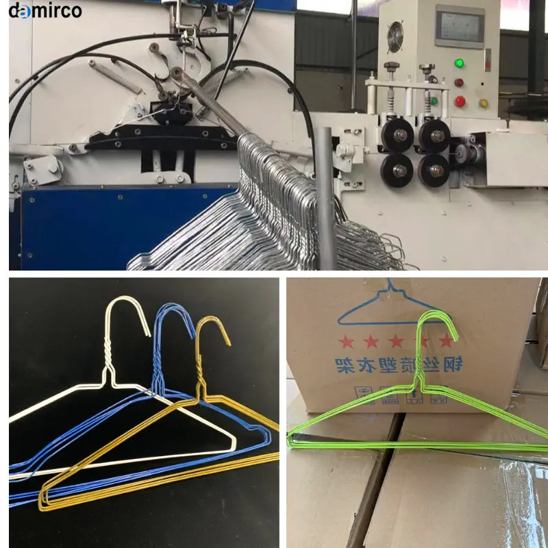 دستگاه تولید آویز لباس پلاستیکی دست دوم در حال کار