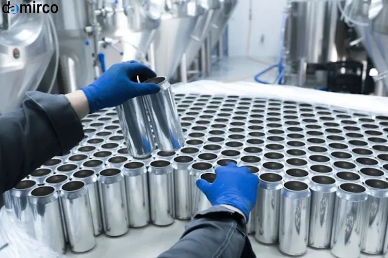 خط تولید اتوماتیک پر کردن و درب‌بندی قوطی‌های آلومینیومی