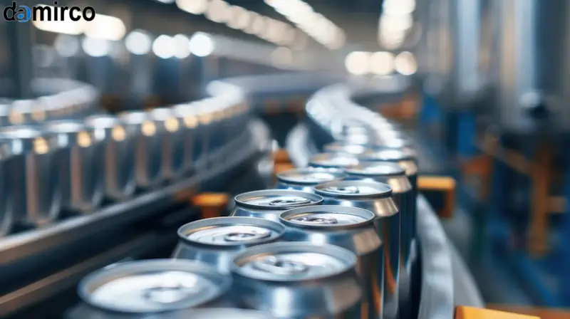 خط تولید قوطی آلومینیومی دست دوم در حال کار