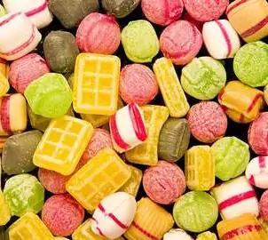 عکس آب نبات از نمای نزدیک