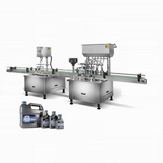 عکس دستگاه پرکن رقیق با درب بند نیمه اتوماتیک