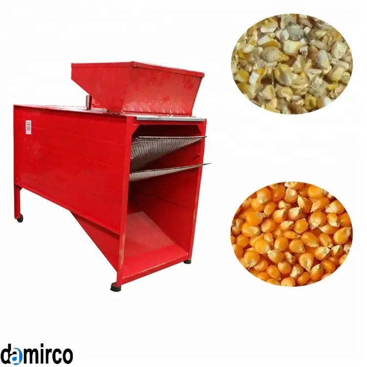 عکس دستگاه بوجاری قرمز رنگ با ذرت