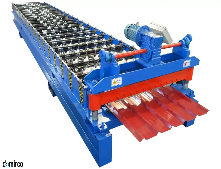 عکس دستگاه رویل در حین تولید ورق