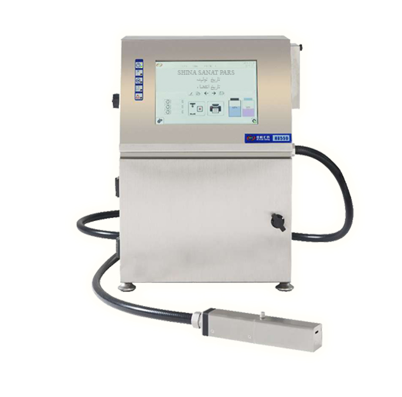 عکس دستگاه جت پرینتر صنعت با شلنگ هد بزرگ