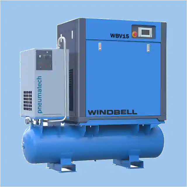 عکس کمپرسور  با صنعتی کامپکت با مخزن