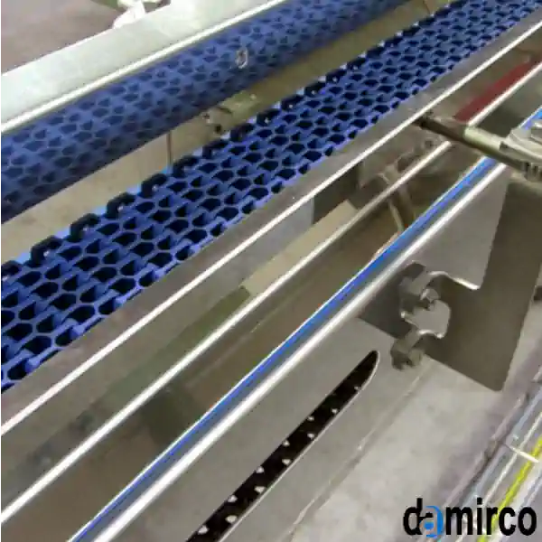 عکس نوار نقاله استیل با تسمه ماژولار