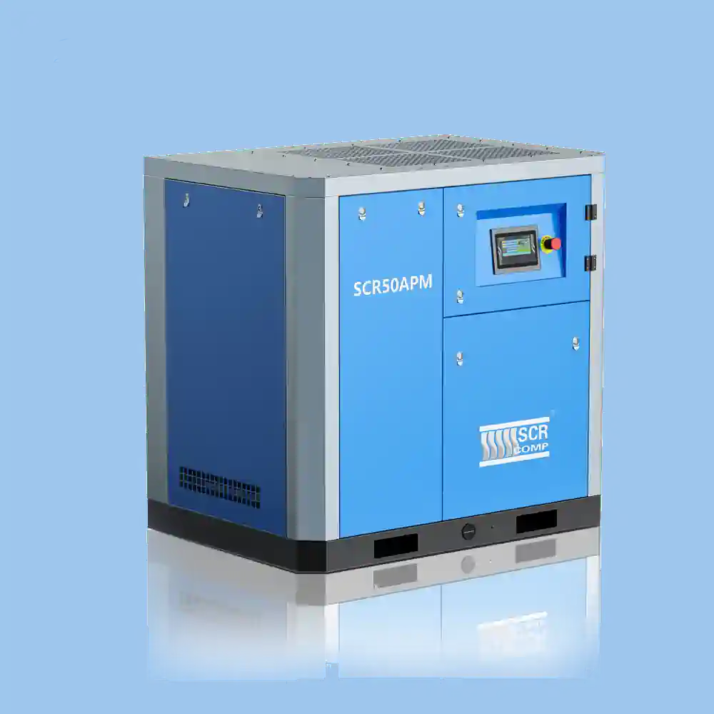 عکس کمپرسور اسکرو آبی رنگ