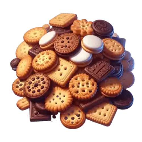 عکس بیسکوئیت تولیدی در خط تولید