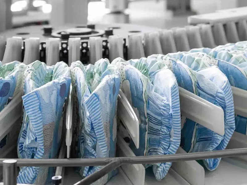 عکس خط تولید پوشک بچه