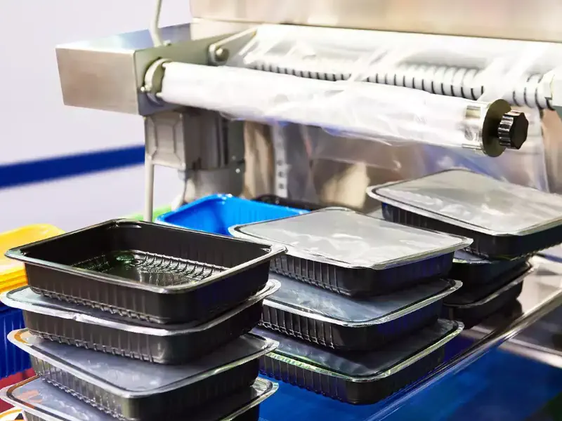 عکس ظرف یکبار مصرف در خط تولید ظرف یکبار مصرف