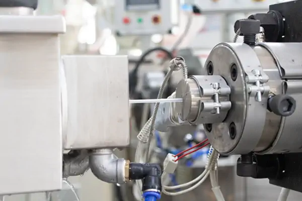 عکس از دستگاه خط تولید لوله پزشکی در کارخانه