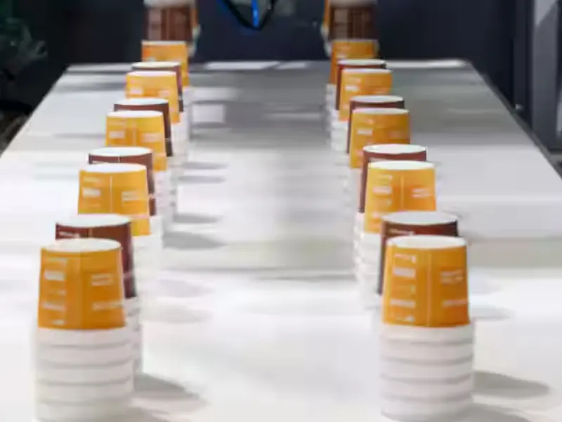 عکس لیوان کاغذی در خط تولید لیوان یکبار مصرف