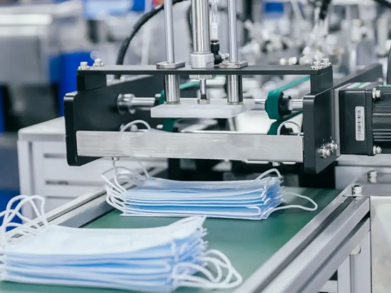 عکس ماسک در خط تولید ماسک