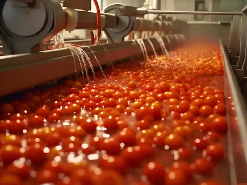 عکس دستگاه آب گوجه گیری به همراه محصول