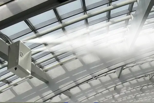 بخش بخار توسط سیستم تخلیه دستگاه رطوبت ساز صنعتی