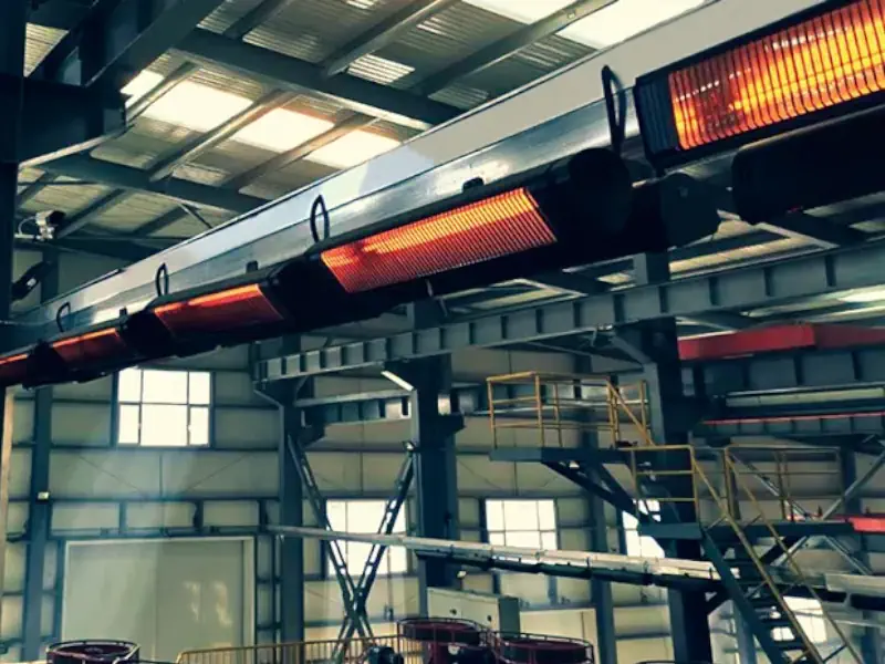عکس هیتر تابشی در کارخانه