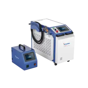 عکس دستگاه جوش لیزر در حین کار