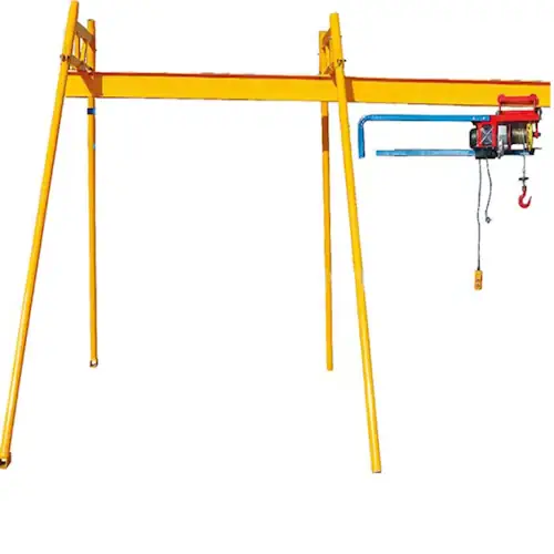 عکس  بالابر ساختمانی کوچک 250 کیلویی زرد رنگ