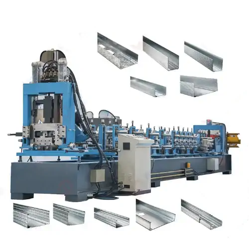 عکس خط تولید پروفیل فریم در همراه با پروفیل استیل