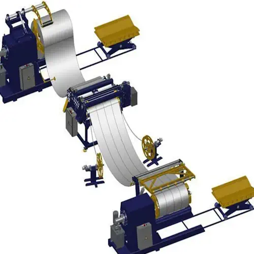 عکس خط تولید ورق آهن در زمینه سفید