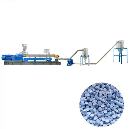 عکس گرانول سفید در کنار خط تولید گرانول HDPE