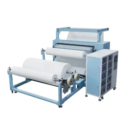 عکس دستگاه منبت پارچه تشک در حین کار