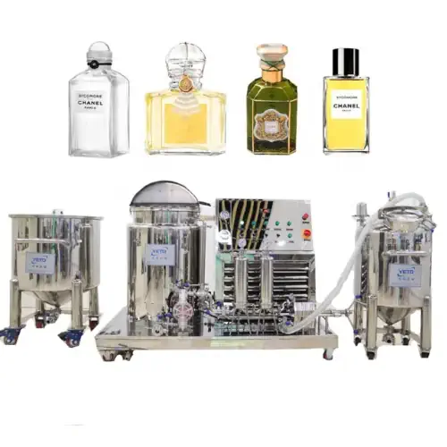 عکس انواع شیشه های عطر و دستگاه تولید عطر کوچک 100 لیتری