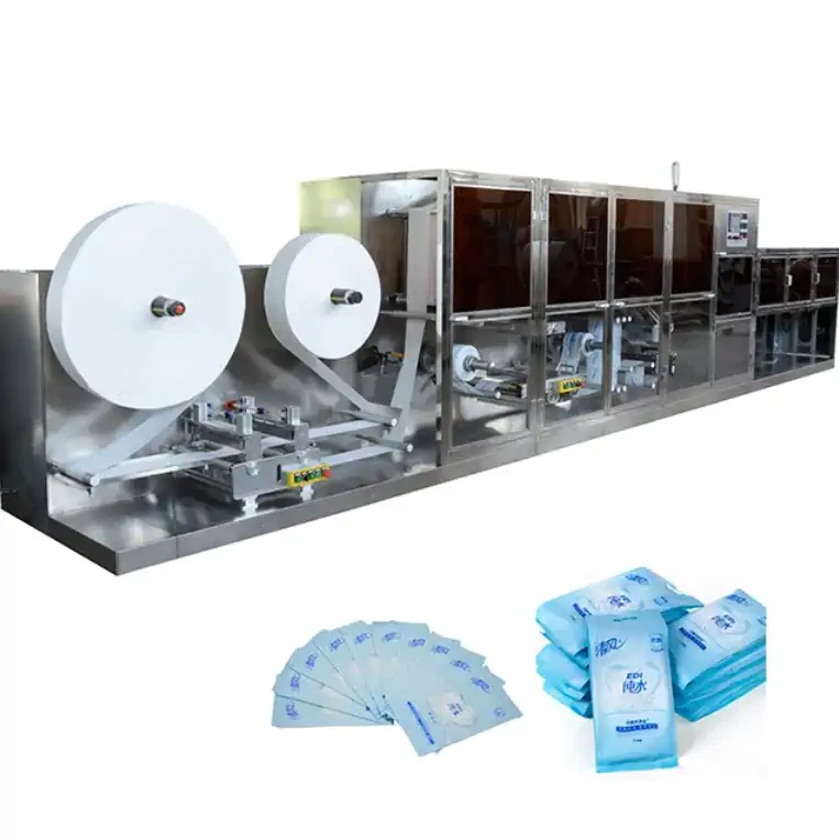 عکس خط تولید تمام اتوماتیک دستمال کاغذی مرطوب