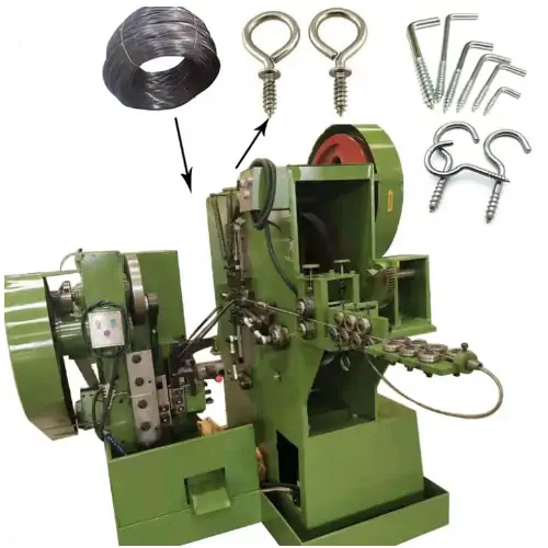 عکس دستگاه تولید گلاب پیچی سبز رنگ به همراه عکس سیم و قلاب