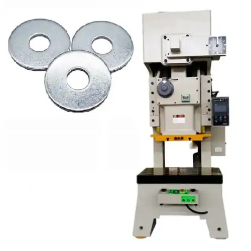 عکس واشر تخت استیل و دستگاه پرس تولید واشر تخت