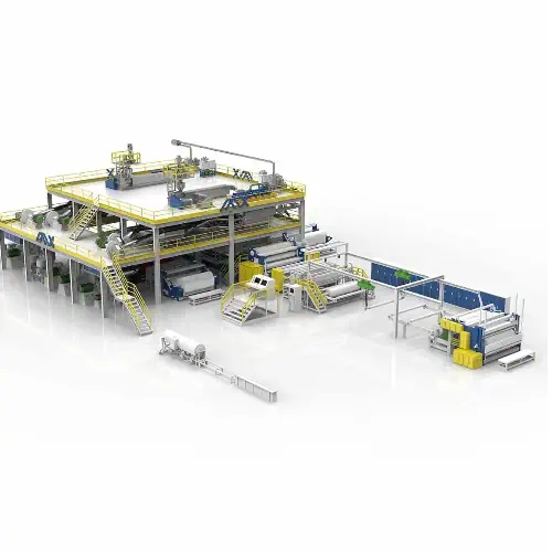 عکس دستگاه تولید پارچه غیر بافتنی در نمای کلی