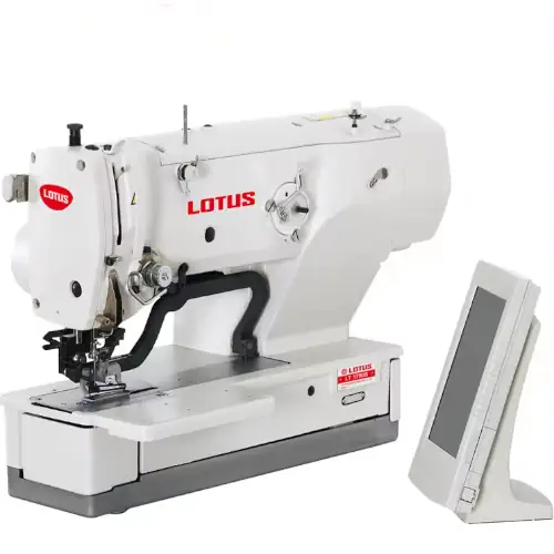 عکس دستگاه جا دکمه دوز اتوماتیک کامپیوتری به همراه صفحه نمایش کنترلی