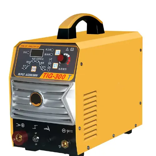عکس دستگاه جوش قوسی برقی مدل tg-300 زرد رنگ دسته دار