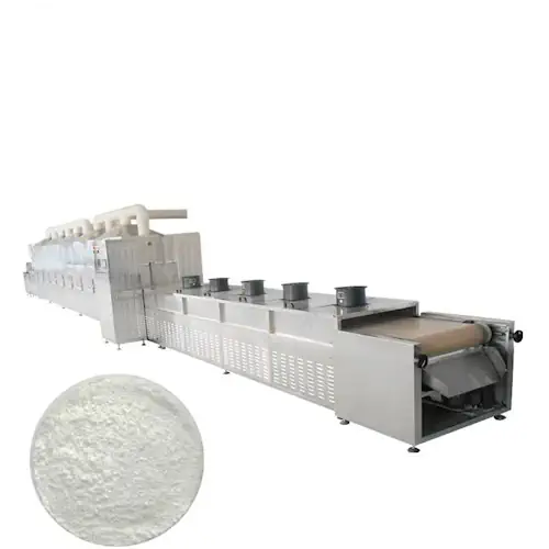 عکس دستگاه خشک کن پودر پروتئین بدون گرد و غبار در کنار یک اسکوپ پودر پروتئین