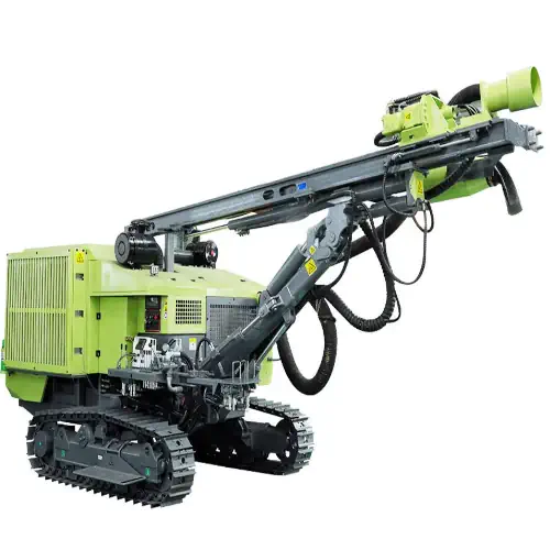 عکس دستگاه دریل دیزلی معدن به رنگ سبز