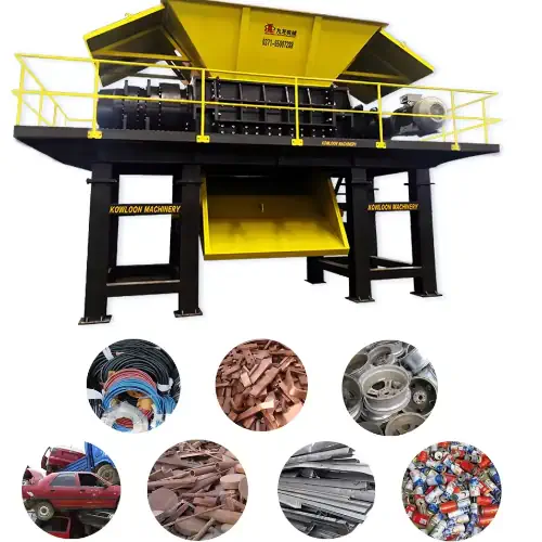 عکس دستگاه شریدر آهن و انواع ضایعات فلزی خرد شده