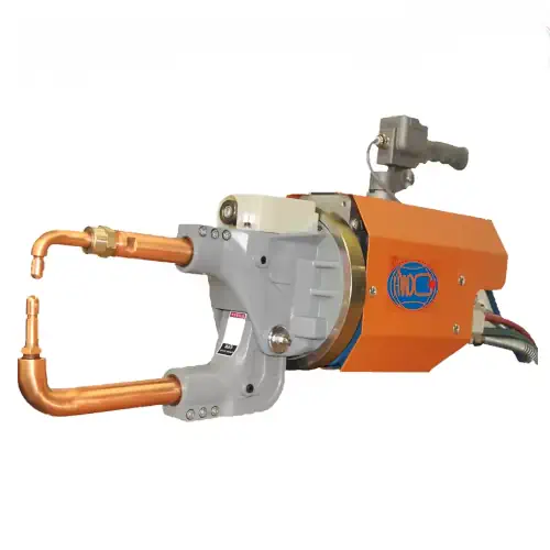 عکس دستگاه نقطه جوش کوچک دستی  نارنجی رنگ در زمینه سفید