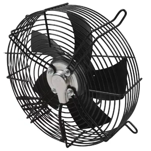 عکس هواکش آکسیال دیواری سیاه رنگ با تیغه مشکی