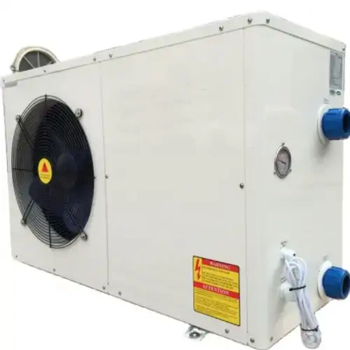 عکس پمپ گرمکن استخر با فن سیاه رنگ