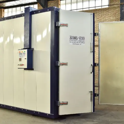 عکس کوره باکسی دو طرفه با درب باز