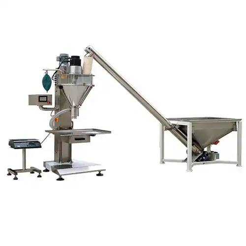 عکس دستگاه کیسه پرکن با هاپر تغذیه