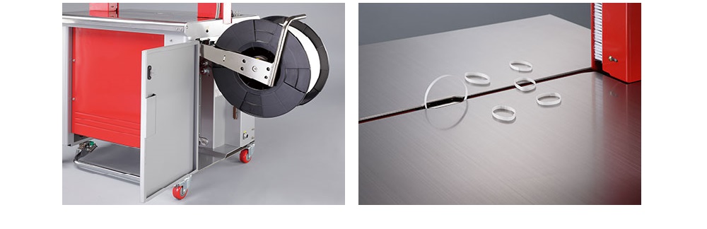 عکس بسته و عکس نمونه کار دستگاه تسمه کش اتوماتیک TP-702RS