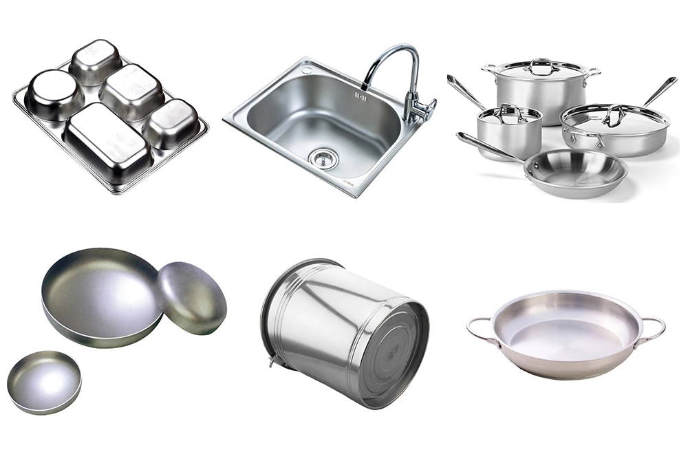 عکس نمونه ظروف تولید شده با دستگاه پرس قابلمه