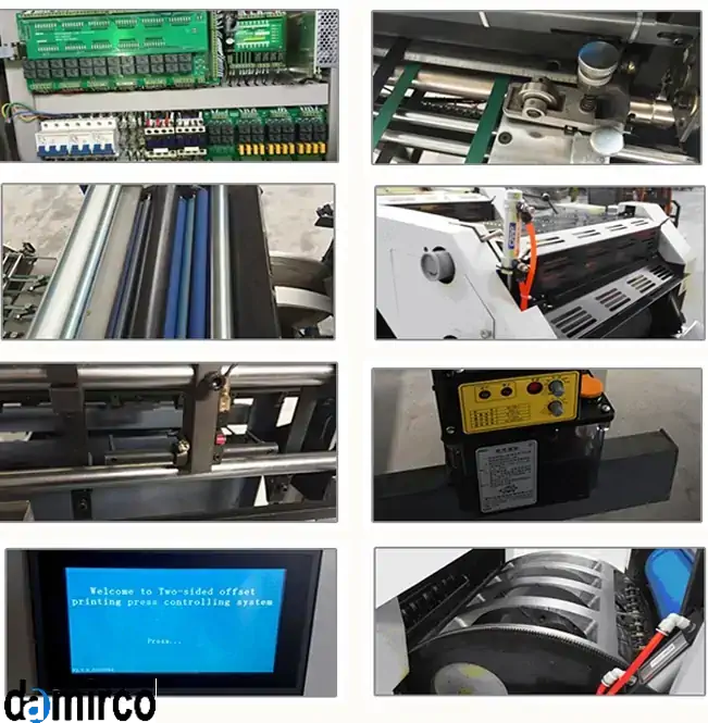 تصویر اجزای دستگاه چاپ افست چهار رنگ