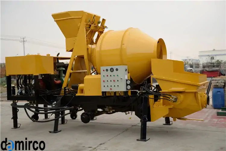 نمای اندازه ای پمپ بتن 